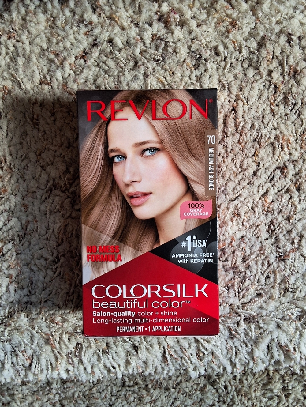 NEW, Revlon ColorSilk Permanent Hair Color - Medium Ash Blonde 70